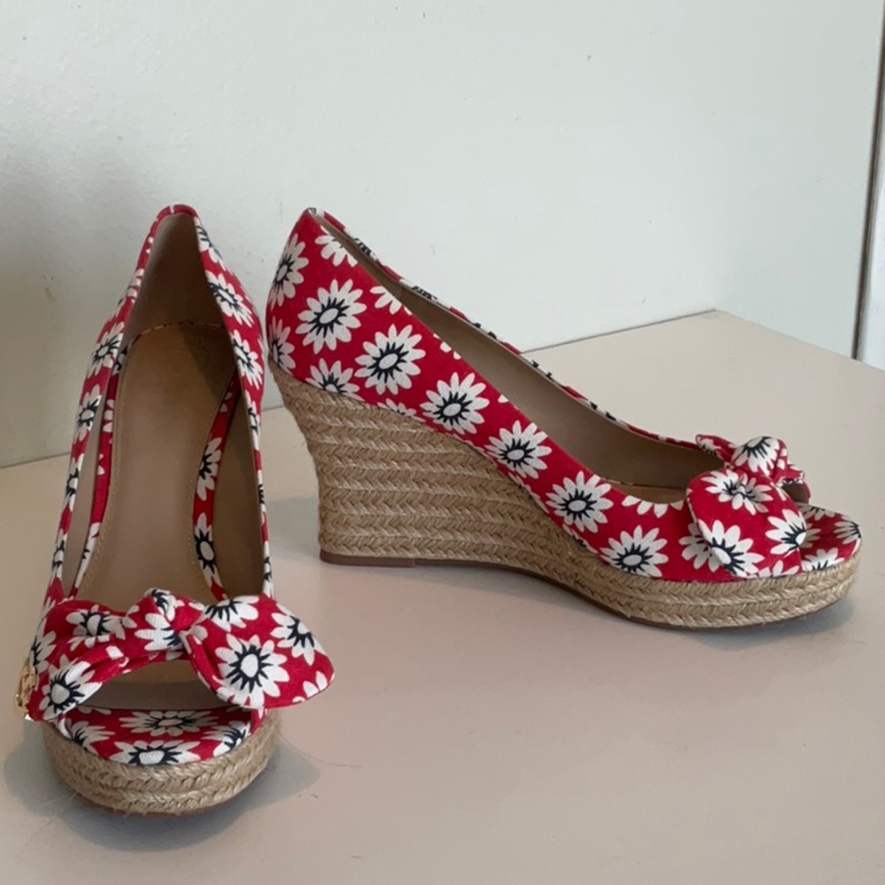 Tory Burch Wedge Espadrilles NEW in box